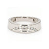 Jewelove™ Rings Women's Band only / SI IJ Designer Platinum Love Bands with Diamonds in a Curve SJ PTO 237