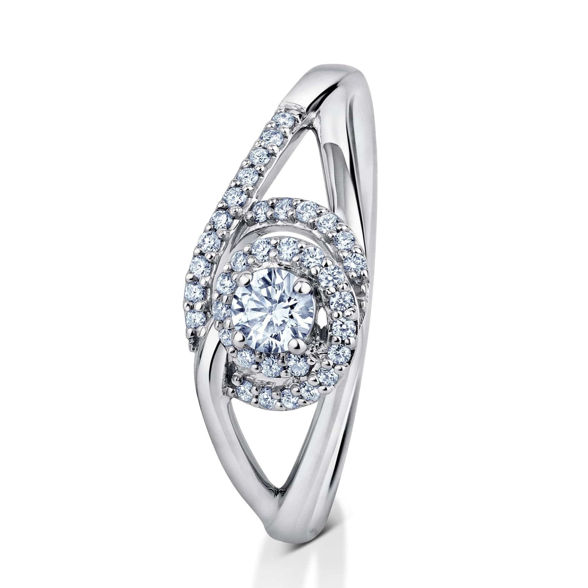 Jewelove™ Rings Women's Band only / SI IJ Designer Platinum Love Bands with Diamonds JL PT 1063