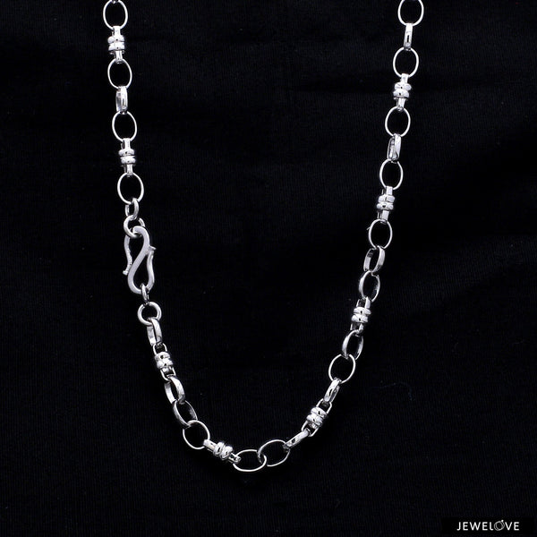 Jewelove™ Chains Designer Platinum Oval Links Chain for Men JL PT CH 1178