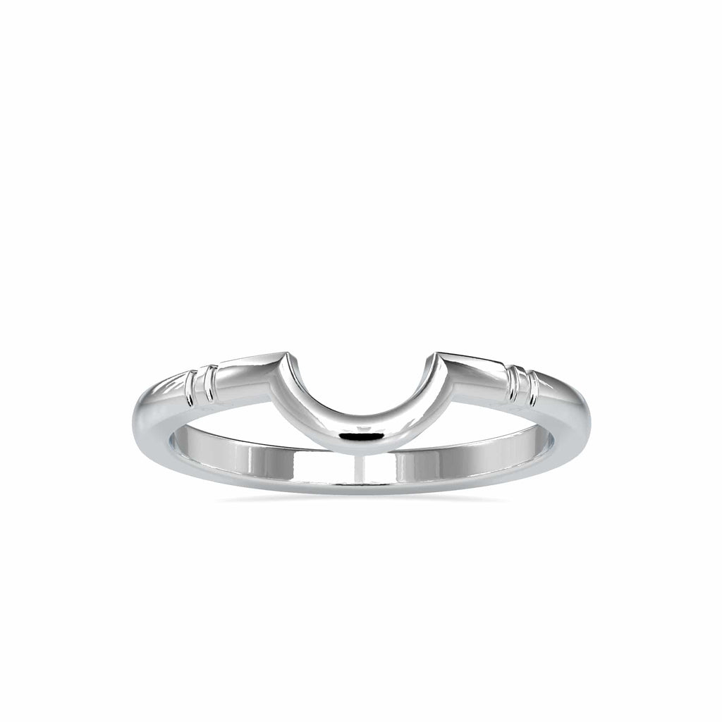Jewelove™ Rings Women's Band only Designer Platinum Plain Ring for Women JL PT 0105