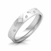 Jewelove™ Rings Designer Platinum  Princess Diamond Cut Couple Ring JL PT CB 87