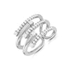 Jewelove™ Rings Women's Band only / SI IJ Designer Platinum Ring with Diamonds for Women JL PT R-11