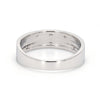 BACK View of Designer Platinum Ring with Grooves & Diamonds for Women JL PT 570