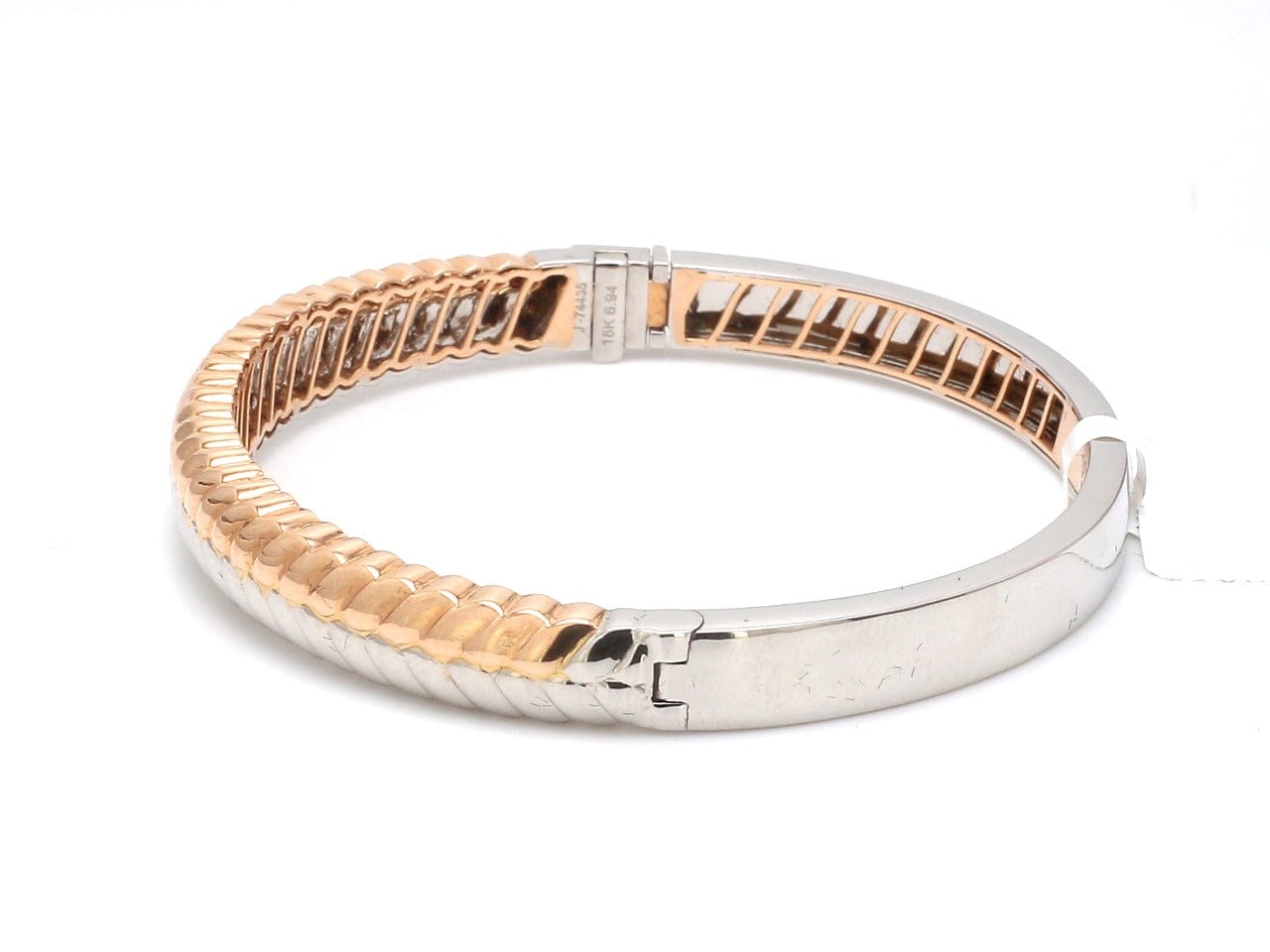 Jewelove™ Bangles & Bracelets Designer Platinum & Rose Gold Bracelet for Men JL PTB 1080