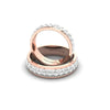 Jewelove™ Rings Designer Platinum & Rose Gold Couple Rings JL PT 1113