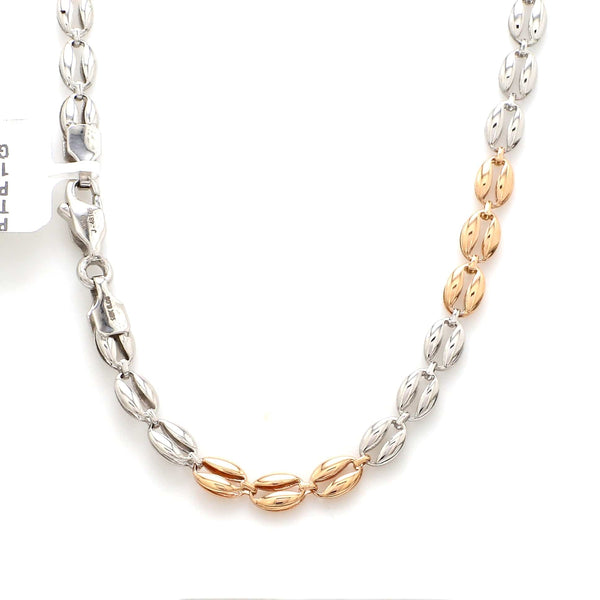 Jewelove™ Chains Designer Platinum & Rose Gold Fusion Chain for Men JL PT CH 956