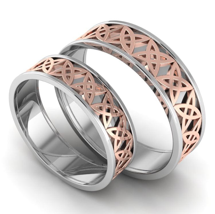 Designer Platinum & Rose Gold Couple Rings JL PT 1113 – Jewelove.US