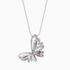Jewelove™ Pendants Designer Platinum Ruby Butterfly Pendant with Diamond for Women JL PT P 18027