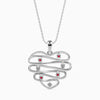 Jewelove™ Pendants Designer Platinum Ruby Heart Pendant with Diamond for Women JL PT P 18025