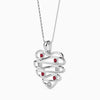 Jewelove™ Pendants Designer Platinum Ruby Heart Pendant with Diamond for Women JL PT P 18025