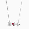 Jewelove™ Pendants Designer Platinum Ruby Pendant with Diamond for Women JL PT P 18010