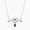 Jewelove™ Pendants SI IJ Designer Platinum Ruby Pendant with Diamond for Women JL PT P 18014