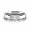 Jewelove™ Rings Women's Band only / SI IJ Designer Platinum Single Diamond Couple Ring JL PT CB 104