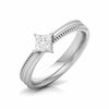 Jewelove™ Rings Designer Platinum Single Diamond Couple Ring JL PT CB 146