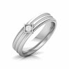 Jewelove™ Rings Men's Band only / SI IJ Designer Platinum Single Diamond Couple Ring JL PT CB 146