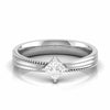 Jewelove™ Rings Women's Band only / SI IJ Designer Platinum Single Diamond Couple Ring JL PT CB 146
