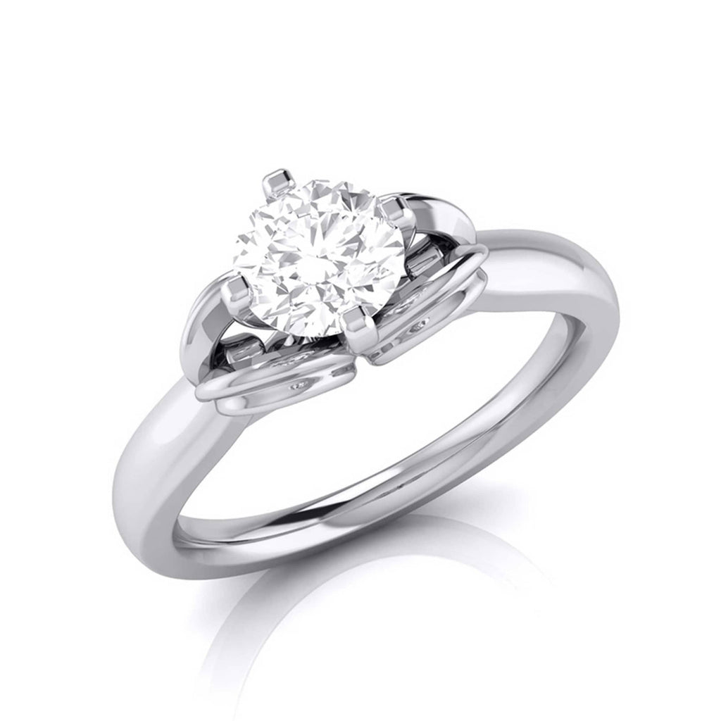 Jewelove™ Rings J VS / Women's Band only Designer Platinum Solitaire Engagement Ring for Women JL PT G-114