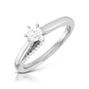Jewelove™ Rings SI IJ / Women's Band only Designer Platinum Solitaire Engagement Ring for Women JL PT R-23