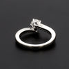 Jewelove™ Rings Designer Platinum Solitaire Engagement Ring with Curvy Shank with Diamonds JL PT 562