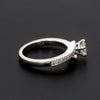 Jewelove™ Rings Designer Platinum Solitaire Engagement Ring with Curvy Shank with Diamonds JL PT 562