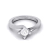 Jewelove™ Rings J VS / Women's Band only Designer Platinum Solitaire Engagement Ring with Diamond Studded Prongs JL PT G-122