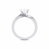 Jewelove™ Rings J VS / Women's Band only Designer Platinum Solitaire Engagement Ring with Diamond Studded Prongs JL PT G-122