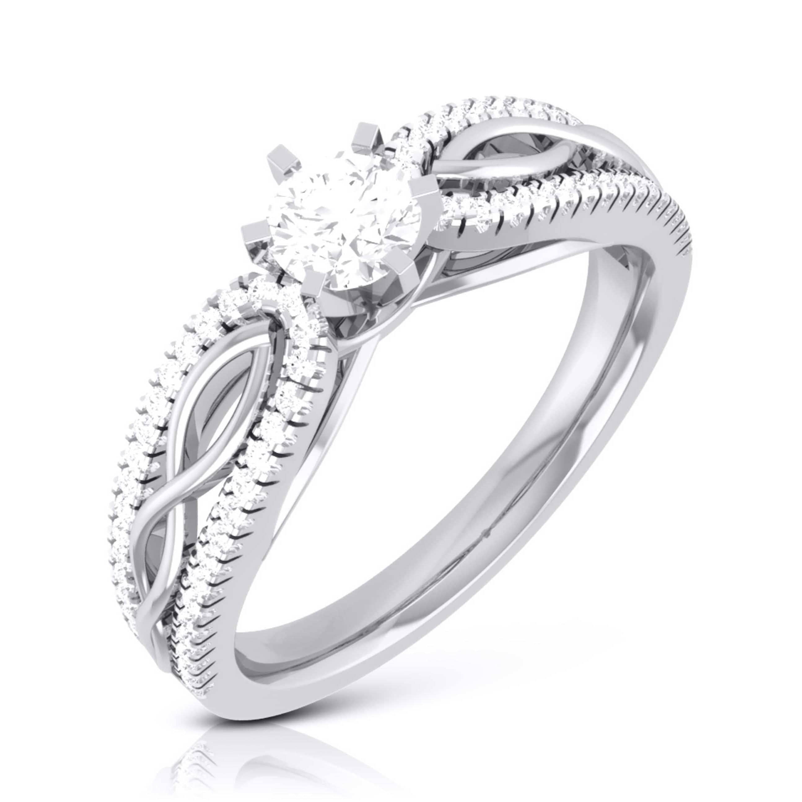 A silver diamond ring for engagement | My Diamond Ring