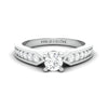 Jewelove™ Rings Designer Platinum Solitaire Ring with Diamond Accents JL PT 672
