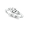Jewelove™ Rings Women's Band only / SI IJ Designer Platinum Solitaire Ring with Diamond Accents JL PT 969