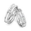 Jewelove™ Rings Both / SI IJ Designer Platinum Wedding Bands with Diamonds SJ PTO 239