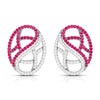 Jewelove™ Earrings Color Designer Platinum with Diamond Earrings for Women JL PT E NL8526
