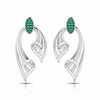 Jewelove™ Earrings Green Designer Platinum with Diamond Earrings for Women JL PT E NL8536