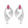 Jewelove™ Earrings Red Designer Platinum with Diamond Earrings for Women JL PT E NL8536