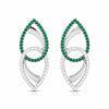 Jewelove™ Earrings Green Designer Platinum with Diamond Earrings for Women JL PT E NL8550