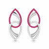 Jewelove™ Earrings Red Designer Platinum with Diamond Earrings for Women JL PT E NL8550