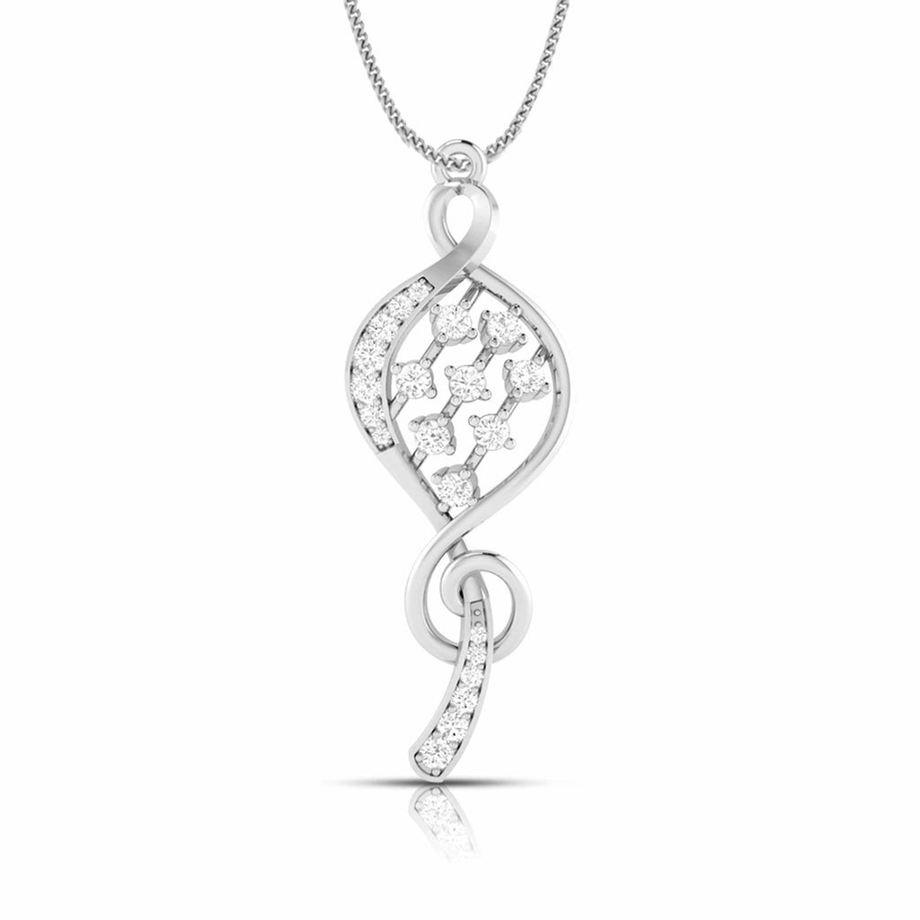 Jewelove™ Pendants & Earrings Pendant only Designer Platinum with Diamond Pendant Set for Women JL PT P NL 8491