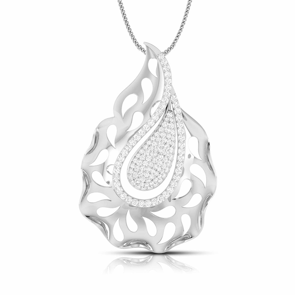 Jewelove™ Pendants & Earrings Pendant only Designer Platinum with Diamond Pendant Set for Women JL PT PE NL8472