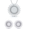 Jewelove™ Pendants & Earrings Pendant Set Designer Platinum with Diamond Pendant Set JL PT P BT 17-A