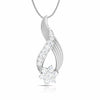 Jewelove™ Pendants & Earrings Designer Platinum with Diamond Pendant Set JL PT P BT 81-D