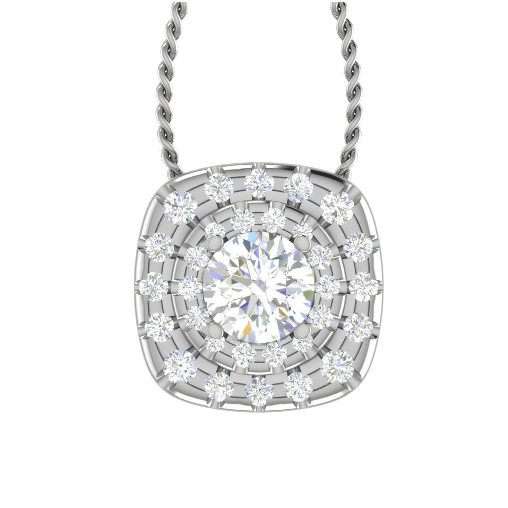 Jewelove™ Pendants Women's Band only / VS J Designer Platinum with Diamond Solitaire Pendant JL PT PF RD 107