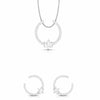 Jewelove™ Pendants & Earrings Pendant Set Designer Platinum with Diamond Solitaire Pendant Set JL PT PE 79F