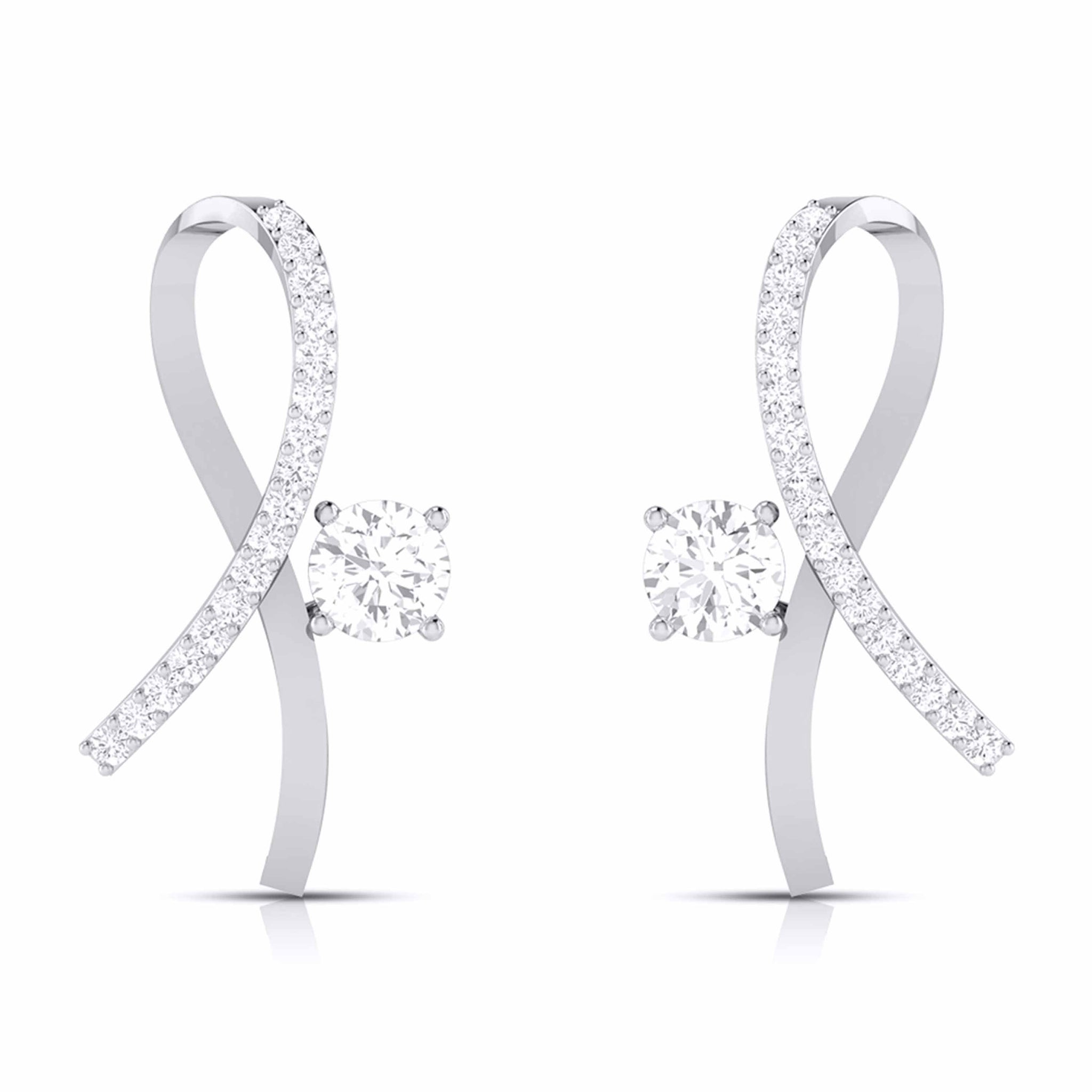 Jewelove™ Pendants & Earrings Designer Platinum with Diamond Solitaire Pendant Set JL PT PE 79G