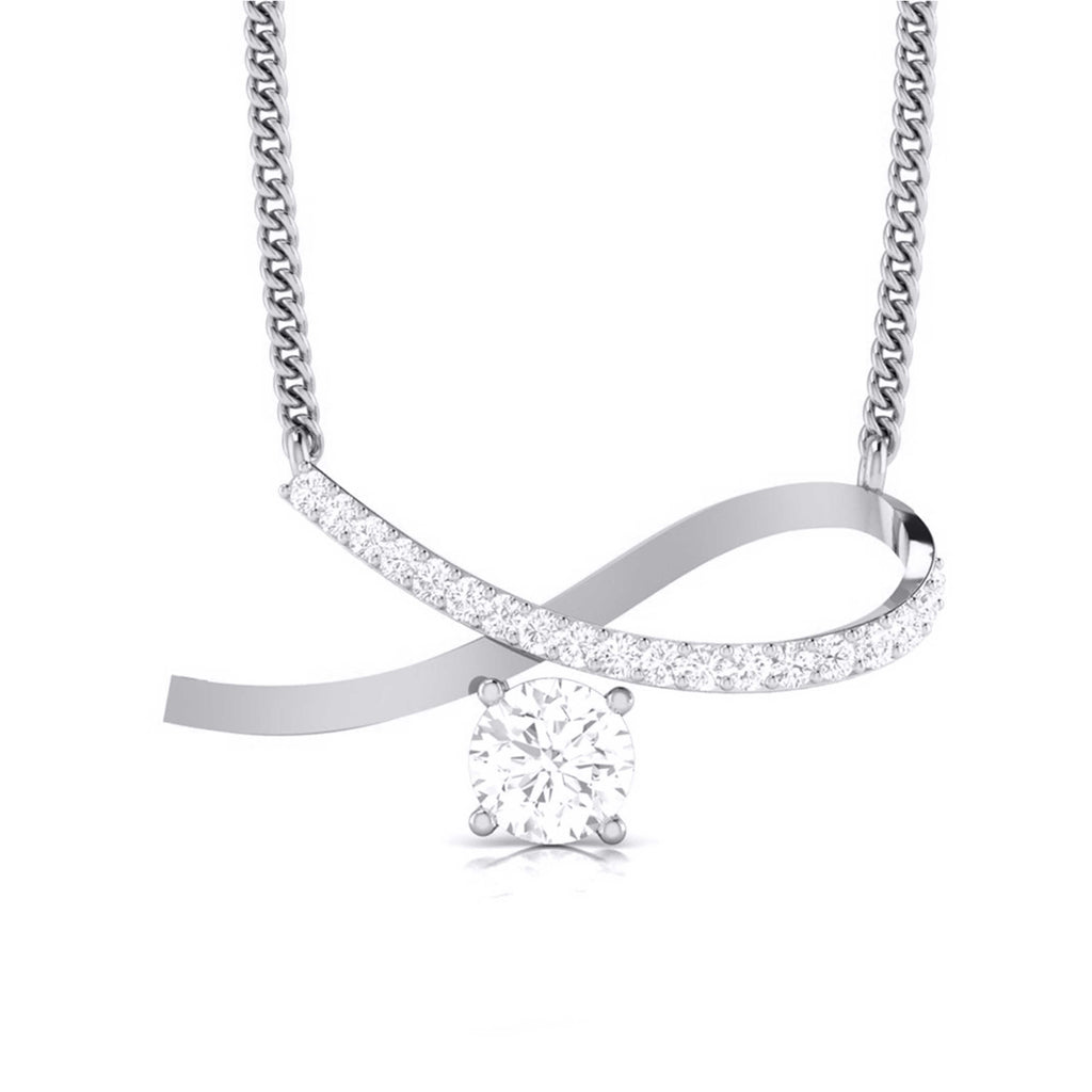 Jewelove™ Pendants & Earrings Pendant only Designer Platinum with Diamond Solitaire Pendant Set JL PT PE 79G