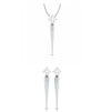 Jewelove™ Pendants & Earrings Pendant Set Designer Platinum with Solitaire Pendant Set for Women JL PT PE 76D