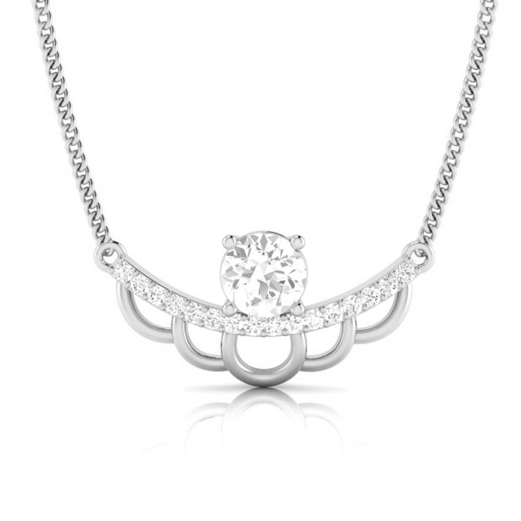 Jewelove™ Pendants & Earrings Pendant only Designer Platinum with Solitaire Pendant Set for Women JL PT PE 79A