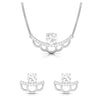 Jewelove™ Pendants & Earrings Pendant Set Designer Platinum with Solitaire Pendant Set for Women JL PT PE 79A