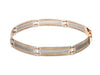 Jewelove™ Bangles & Bracelets Designer Platinum & Yellow Gold Bracelet for Men JL PTB 1056