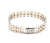 Jewelove™ Bangles & Bracelets Designer Platinum & Yellow Gold Bracelet for Men JL PTB 777