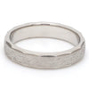 Jewelove™ Rings Men's Band only Designer Rough Texture Platinum Band with Cut Edges JL PT 663