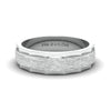 Jewelove™ Rings Men's Band only Designer Rough Texture Platinum Band with Cut Edges JL PT 663